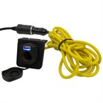 12-foot extension cord with 12v socket & USB port 2.4A