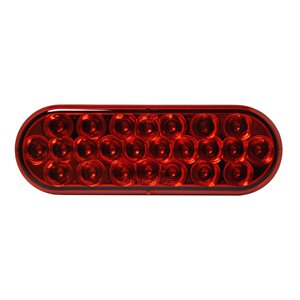 Lumière Rouge 2"x 6" oval, 24-DEL, STT