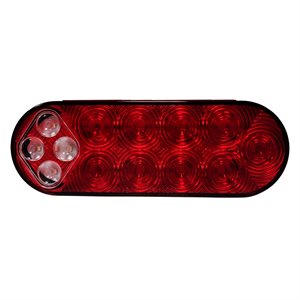 LED 2x6 Multi-fonction lamp STTB 12v red